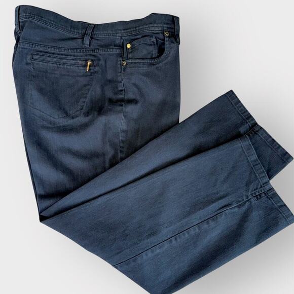 Talbots Petites Denim Cropped Straight Leg Stretch Jeans Size 14P Washed Black - Picture 1 of 12